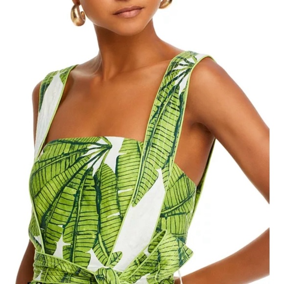 Farm Rio Palm Fan Jumpsuit size XS Missing Belt - Picture 3 of 16